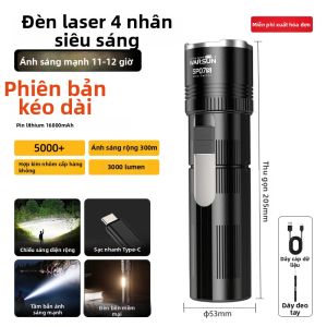 WARSUN | Đèn Pin Đa Năng Cầm Tay Công Suất Lớn Sạc Được