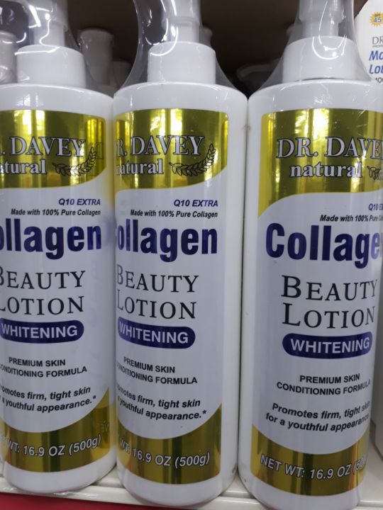 NEW ARRIVAL DR DAVEY NATURAL COLLAGEN BEAUTY LOTIONS WHITENING PREMIUM SKIN CONDITIONING FORMULA 500ML