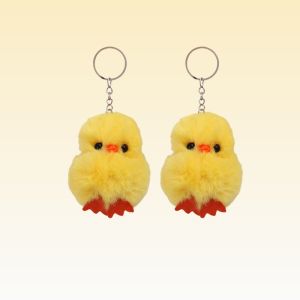 【♡Lovely girls house♡】Little Yellow Duck Keychain Cartoon Plush Bag Pendant Key Holder