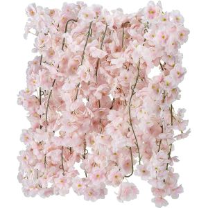 SMR | 180CM Artificial Sakura Flowers Vine Wedding Garden Rose Arch Home Party Decoration Christmas Bridal Fake Silk Scrapbook Plants