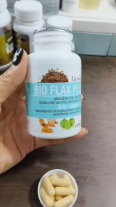 ไบโอ แฟลกซ์ พลัส ผลิตภัณฑ์เสริมอาหารผสมเมล็ดแฟลกซ์ สารสกัดจากมะขามป้อม และสารสกัดจากขมิ้นชัน พร้อมลดอาการ วัยทอง