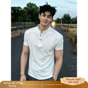 ZHUOCAN | Áo Thun Tay Ngắn Ice Silk Khô Nhanh