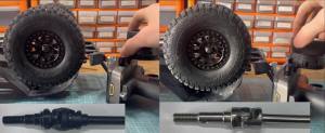 Aluminum Offset F9 Portal Axle with Adjustable Upper Link Mount Constant Velocity Driveshift for 1/10 RC Crawler Capra Wraith