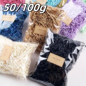 50/100g Multicolored Shredded Crinkle Paper DIY Gift Box Filling Wedding Birthday Party Gift Wrapping Filling Shredded Paper