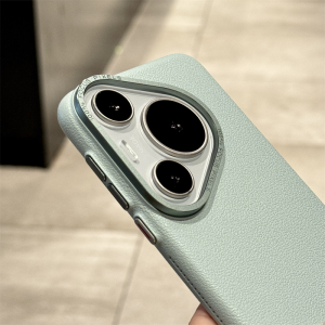 Ultra-Thin Full-Coverage Lens Protection Shockproof Huawei Pura70Pro Phone Case Mens Womens Simple High-End Litchi Pattern Shell