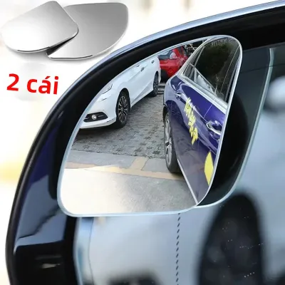 2 Chiếc Gương Chiếu Hậu Phụ Trợ Đa Năng 360 Độ Cho Ô Tô ° Gương Chiếu Điểm Mù Tròn Nhỏ Không Viền Có Thể Điều Chỉnh Độ Nét Cao Dành Cho An Toàn Xe Cộ