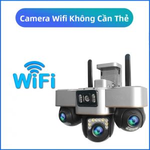 Camera IP 15MP 4G/WIFI Ngoài Trời Ba Ống Kính PTZ Tầm Nhìn Ban Đêm Chống Nước Thông Minh Giám Sát An Ninh Với Âm Thanh Hai Chiều V380 Pro Camera Quan Sát