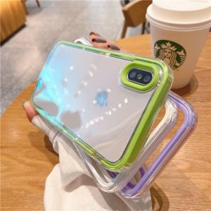 3 in 1 Case For iPhone 15 Pro Max 11/XR 17 Pro Max 12 13 14 15 16 Pro Max 14Pro Max iPhone 8 7 6 6s Plus 7 Plus 8 Plus SE 2020 X XS Max 14 15 Plus Macaron Transparent Shockproof Phone case Luxury Clear TPU Protective Cover