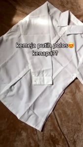 Kemeja Wanita Putih Polos Lengan Panjang Bonus Dasi Kerja Formal Kantor Ospek Wisuda Casual Premium Distro