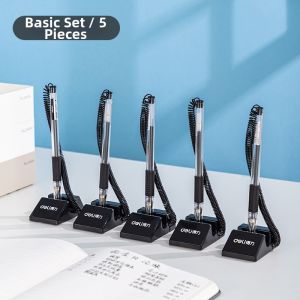 deli | Anti-lost Sticky Base Desk Pen 0.5mm