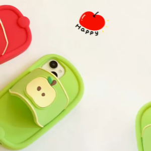 รองเท้าแตะการ์ตูน 3D สนุกสนาน เคสซิลิโคนสำหรับ iPhone 13 14 15 16 Pro Max เคสซิลิโคนอ่อนนุ่มสำหรับ iPhone 16 Pro Max