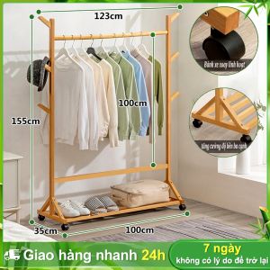 BOHO Giá Treo Quần Áo Đa năng Thông Chịu Lực Tốt Chống Mối Mọt dễ dàng di chuyển Trang Trí Nhà Cửa