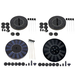 【ANENG】Floating Solar Fountain Pump 1.2W 1.4W with 7 Nozzles for Garden Pond Water Fountain