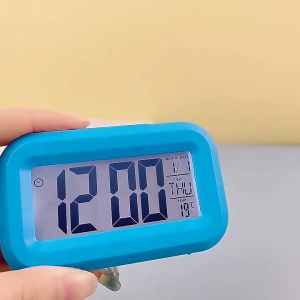 Digital Backlight LED Display Table Alarm Clock Snooze Thermometer Calendar Time Smart Clock Automatic