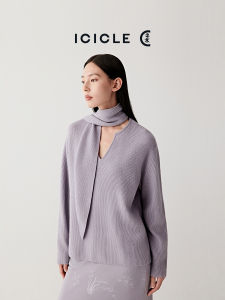 ICICLE | Spring New Shimmering Wool Blend Knitted Top