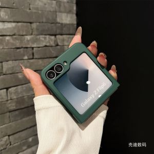 Slim Lightweight Samsung Galaxy Z Flip6 Foldable Screen Phone Case Mens Womens Skin-like Matte W24 Flip Couples Shell