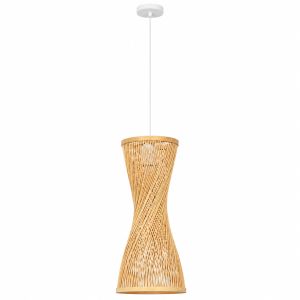 JOYINLED Japanese Style Bamboo Pendant Light Wabi Sabi Hand Woven Bamboo Lampshade for E27 Chandelier Dining Room Home Decor