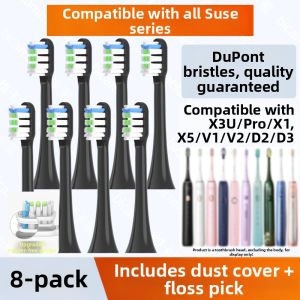 Electric Toothbrush Head Compatible with SOOCAS X3U Van Gogh Limited Edition Net Whitening Green Field Rose Replacement Head