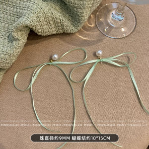 Ballet Summer Fairy Butterfly Knot Sash Pearl Womens Earrings Unique Sweet Ear Jewelry Korean Style Fresh out Fashion Accessories
