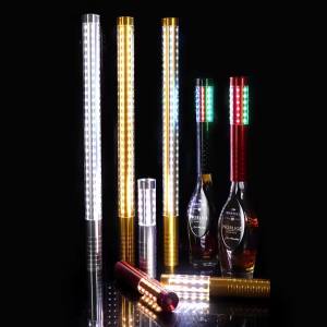 Đèn LED Sạc Lại Được Nhiều Màu Sắc Dạng Gậy Nhấp Nháy Hình Chai Rượu Sâm Banh Dùng Làm Đèn Trang Trí Cho Quán Bar Vũ Trường KTV.