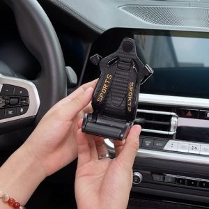 Universal Phone Holder Car Phone Mount Car Air Vent Clip Racing Seat Design Holder Mount Automatic Adjustment Shockproof