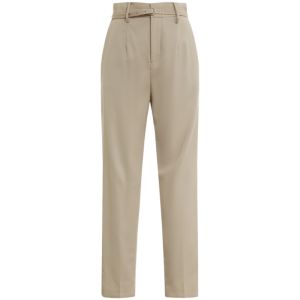 Summer High Waist Tapered Wool Suit Pants