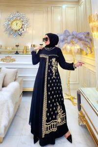 ABAYA YURA Gamis abaya turkey premium bordir kiri fashion muslimah