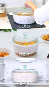 CORNINGWARE 0.8L/3.25L Casserole – Just White