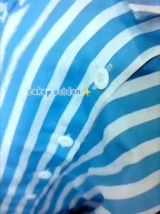 Kemeja Wanita Motif Salur Nyaman Kekinian By Azka Collection