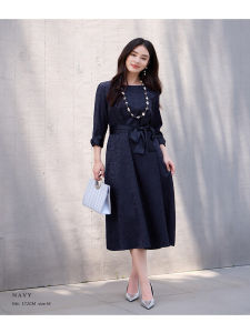 Loose round Neck Long Dress Womens Style Comfortable Summer Daily Mini Dress Spring Autumn Season Polyester Fiber A-Line Skirt