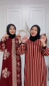 100rb Dapat 3pcs // Longdress Rayon Lengan Panjang Ld 110 Murah Daster Kekinian Jumbo Bahan Rayon Adem Baju Daster Murah ditsy october