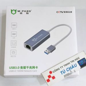 Cáp USB ra Lan / Chuẩn USB 3.0 ra Lan (RJ45) 100 / 1000Mbps (Đoạn dây 20Cm)