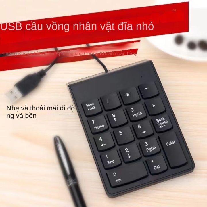 Bàn Phím Số Usb Có Dây Numpad Kỹ Thuật Số 19 Phím Mini Cho Máy Tính Xách Tay, Máy Tính Xách Tay, Máy Tính Bảng Có Đèn Báo Mặt Tấm Số, Tiêu Chuẩn Máy Tính Bàn Phím Số Có Dây
