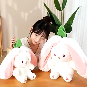 BUY 1 TAKE 1 Strawberry Rabbit Plush Toy 2-In-1 Design Cute Appearance Soft And Fluffy Can Be Styled In Different Ways Available In Sizes 18cm 25cm A Creative Gift For Children