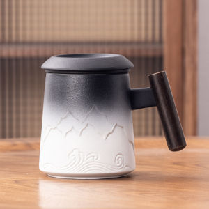 New Large Capacity Filtering Tea-Water Separation Teacup with Lid
