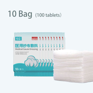 10-1000pcs Sterile Medical Gauze Block Wound Dressing Combat Hemostatic Sterile Medical Gauze Pad Sterile Wound Care Supplies