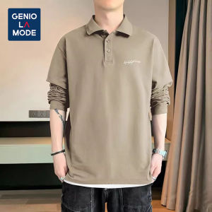 Loose Fit Polo Shirt Hoodie Mens Spring Autumn Simple Style Long Sleeve Moisture Wicking Polyester Casual Wear for Teens