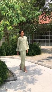 Baju Kebarung Hitam Openwork Sleeves Baju Kurung Moden Pleated Kurung Plain Set Muslim Baju Raya 2025 Bridesmaid Kurung