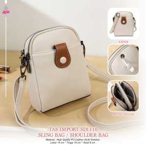BISA COD Asta Tas Keren Import Putih Sling Bag / Shoulder Bag / Hand Bag High Quality Tas Import SD1116 Koleksi Tas Kerenz