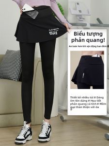 BAISILING | Elastic Slimming Hip-Covering Pockets Fitness Quick-Drying Sport Pants Skirt
