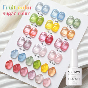 XEIJAYI Fruit Color Sugar 12pcs/set-Candy Color Nail Art High Saturation Juice Effect Easy DIY Sweet and Cool Style