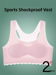 MiiOW | MiiOW Cat Person Sports Bra For Teenage Girls Anti Shock Prevent Protrusion Middle School Students Puberty Development Stage 14 Years Old