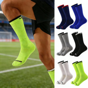 WRELS | 1 Pair Football Socks Breathable High Elasticity Sports Socks Anti-Slip Wear-resistant Middle Tube Socks Men Women Cycling Socks