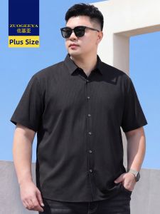 Zuogeeya | Plus Size Summer Thin Casual Business Short Sleeve Shirt