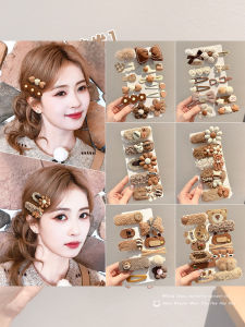 NING ZHOU | Autumn Winter Melard Fluffy Side Fringe Organizer Hair Clips