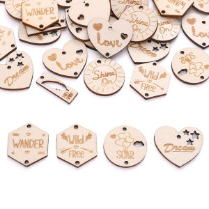 5ชิ้นจี้ไม้หกเหลี่ยมลูกปัดกลมไม้ใบไม้รูปหัวใจเสน่ห์สำหรับเครื่องประดับสร้อยข้อมือทำ DIY ต่างหูอุปกรณ์ของขวัญคริสต์มาส