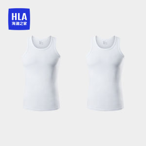 HLA | Mens Summer Cotton Vest Comfortable Breathable Soft Inner Wear Top Can Be Worn Outside Pure Color Base Shirt HLA