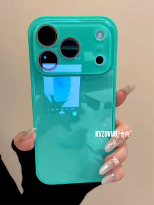 WEIXIN | Large Window Glass Case Camera Lens Protector Plain Color Full Enclosure Phone Case