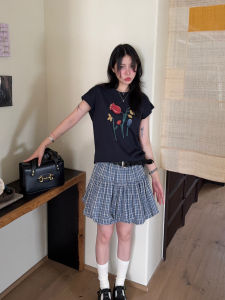 Áo Thun Nữ Tay Ngắn Dáng Rộng in Họa Tiết Hoa Chuông Cổ Điển Mùa Hè Đa Năng Thon Gọn Thời Trang Công Sở Thường Ngày