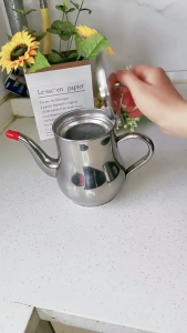 Stainless Steel Oil Container Can Household Oil Strainer Kitchen Oil Filter Pot Household Oil Strainer with filter